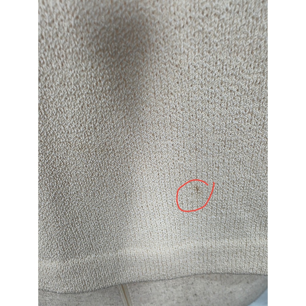 St John Knit Tank Top Women Small Cream Good Vintage Square Neck USA Minimalist - Picture 5 of 7